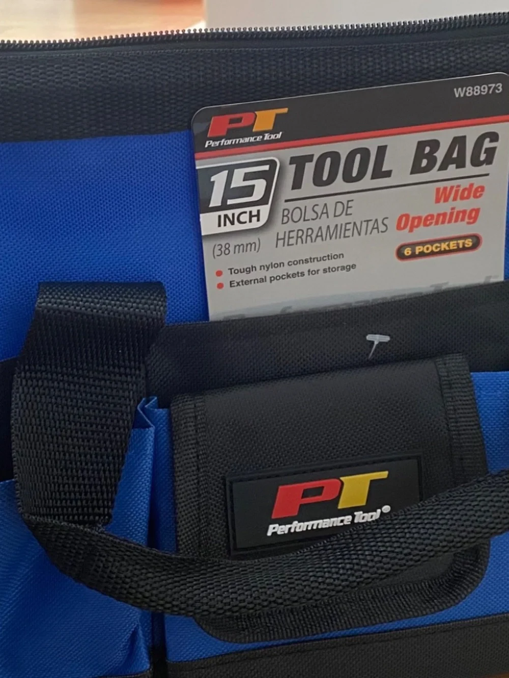 Performance Tool W88973 15-Inch Wide Opening Tool Bag | Exterior Pockets For Too